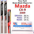 thumbnail image 1 of 2009 Mazda CX-9 Beam Blade Wipers (Set of 3) w/Rear Wiper, 1 of 3