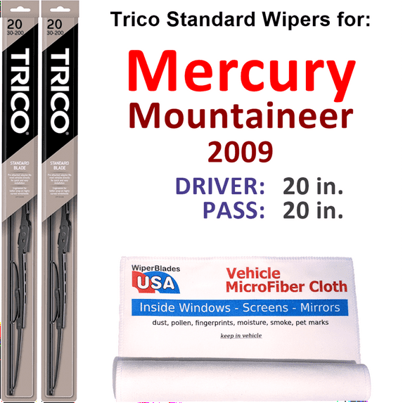 2009 Mercury Mountaineer Wiper Blades (Set of 2)