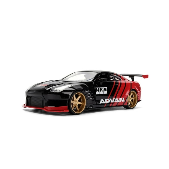 2009 Nissan GT-R (R35) Ben Sopra "Advan" Black and Red "JDM Tuners" 1/24 Diecast Model Car by Jada