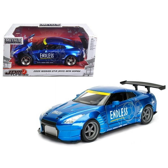 Jada Toys JDM Tuners 1:24 2009 Nissan GT-R R35 Ben Sopra Die-cast Car - Opening Doors, Hood, Trunk, Rubber Tires