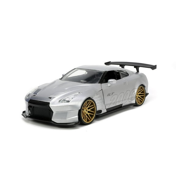 2009 Nissan GT-R (R35) Ben Sopra, Candy Silver - Jada Toys 31377 - 1/24 scale Diecast Model Toy Car