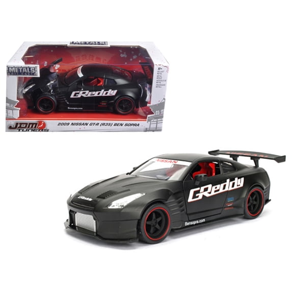 2009 Nissan GT-R (R35) Ben Sopra Matt Black JDM Tuners 1/24 Diecast Model Car by Jada