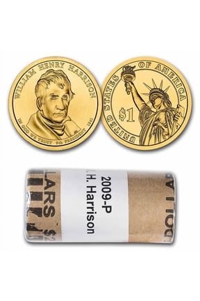 2009-P William Harrison 25-Coin Presidential Dollar Roll