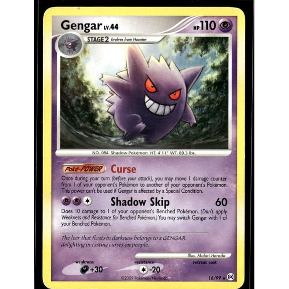 2009 Platinum  Arceus Gengar Holo Rare #16/99