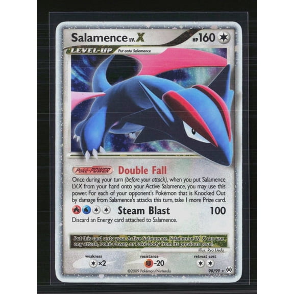 2009 Platinum Arceus Salamence LV.X Holo Rare #98/99 English Pokemon Trading Card
