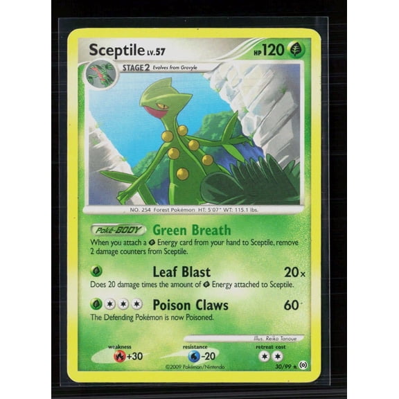 2009 Platinum Arceus Sceptile Rare #30/99 English Pokmon Trading Card
