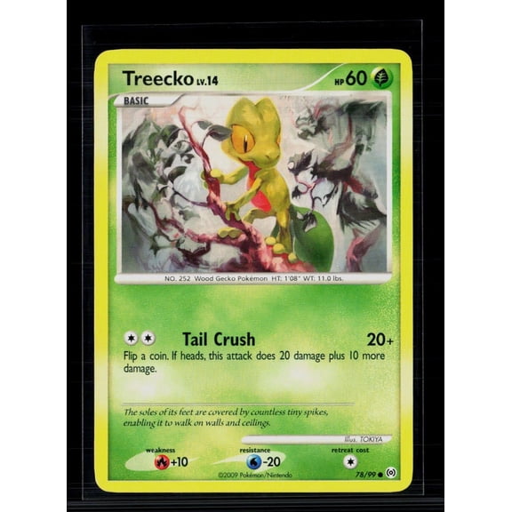 2009 Platinum Arceus Treecko 78/99 Lightly Played English Pokemon Trading Card