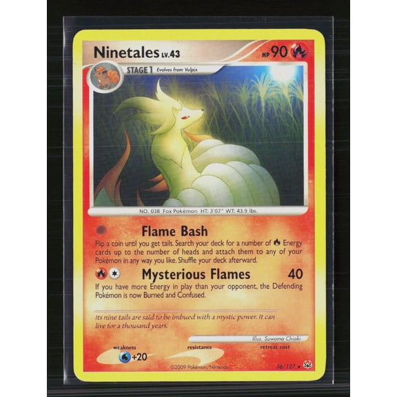 2009 Platinum Ninetales Rare #36/127 English Pokemon Trading Card
