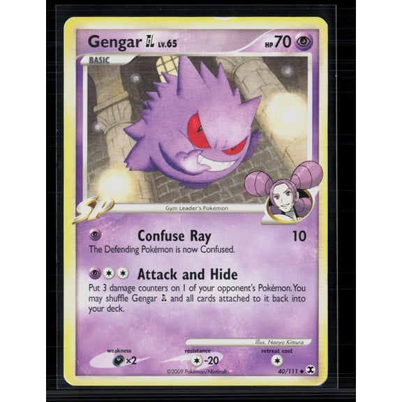 2009 Platinum Rising Rivals Gengar GL Uncommon #40/111 English Pokemon Trading Card