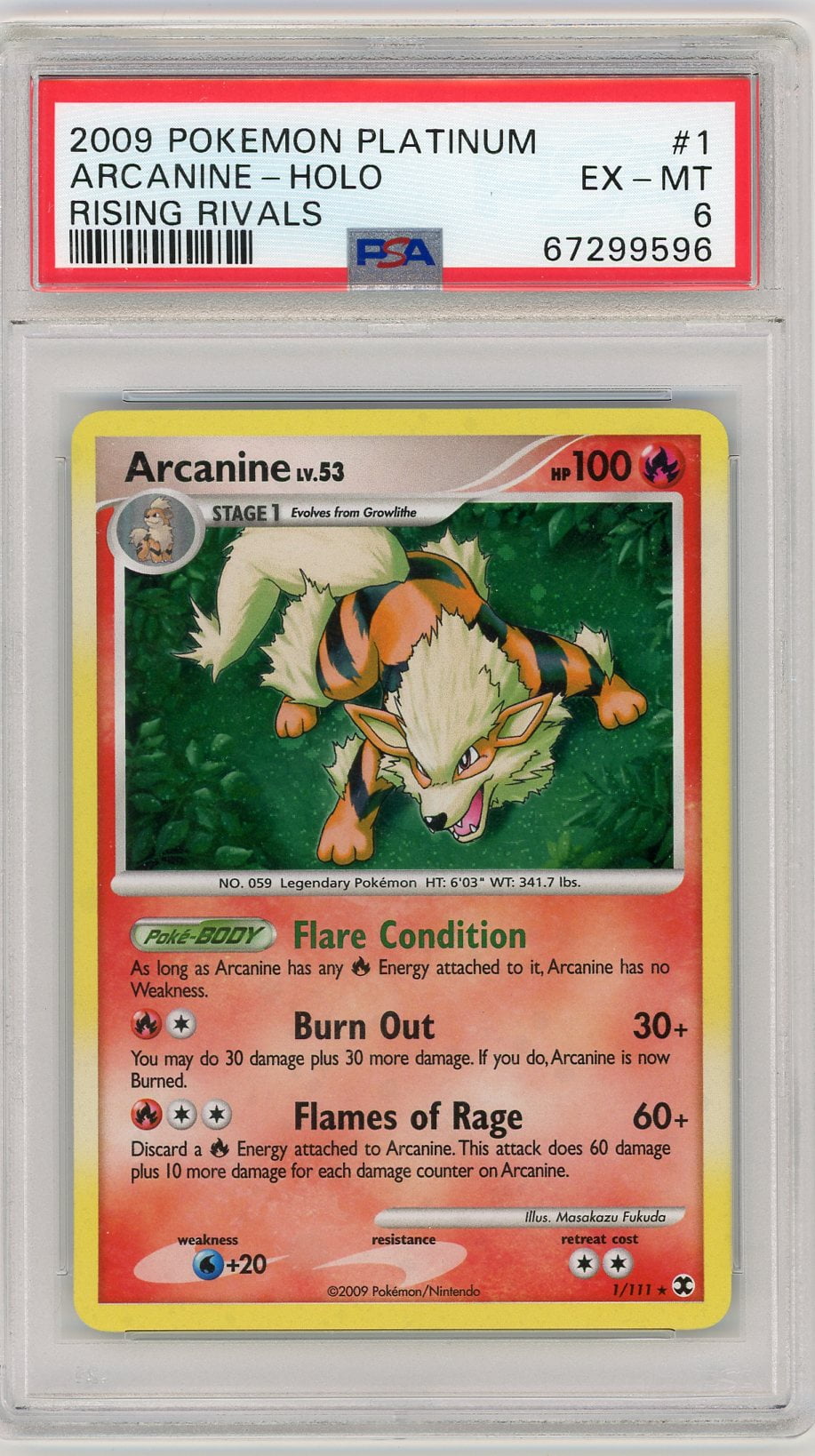 PSA6 ポケモンカード Arcanine (Aquapolis) ウェンディ PSA6 ポケモン