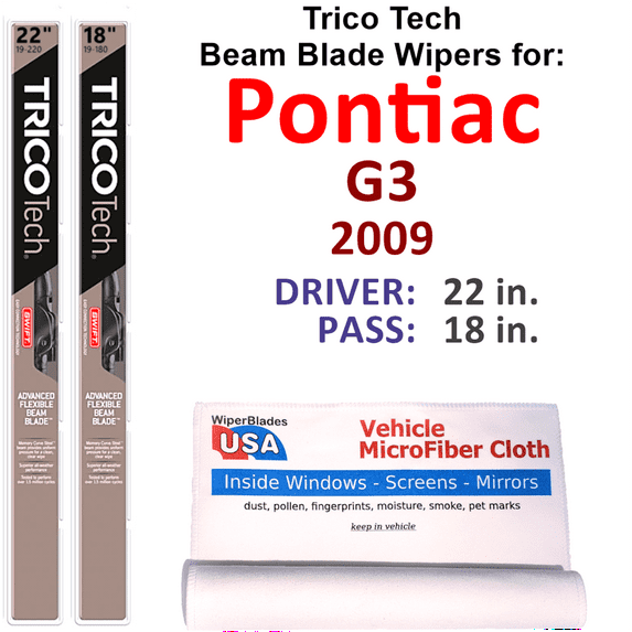 2009 Pontiac G3 Beam Blade Wipers (Set of 2)