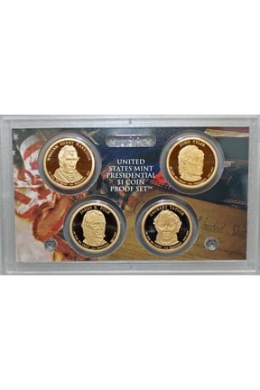 2009 Presidential Dollar Proof Set - 4-Coin Clear Case Set (No Box or COA)