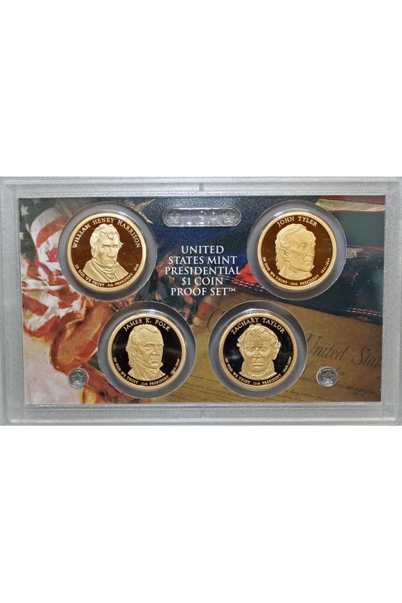 2009 Presidential Dollar Proof Set - 4-Coin Clear Case Set (No Box or COA)