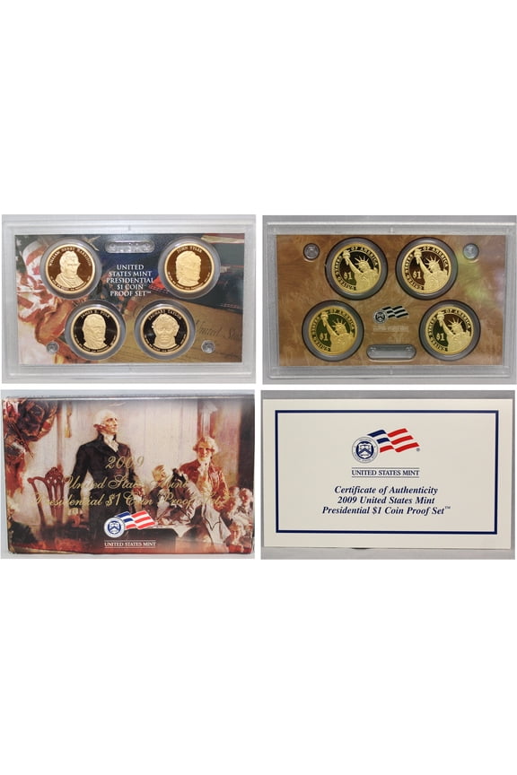 2009 Presidential Dollar Proof Set - U.S. Mint 4-Coin Set in OGP with COA