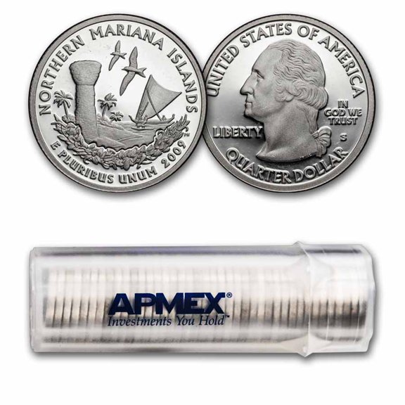 2009-S U.S. N. Mariana Quarter Proof 40-Coin Roll (Silver)