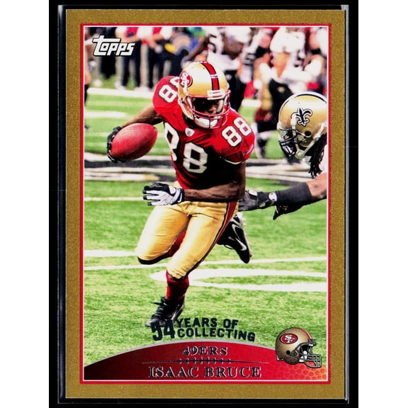 2009 Topps Gold SN #151 Isaac Bruce San Francisco 49ers Football Card Near Mint