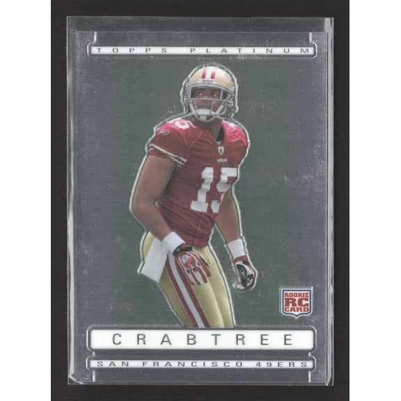 2009 Topps Platinum Football Card #131 RC Michael Crabtree San Francisco 49ers Excellent