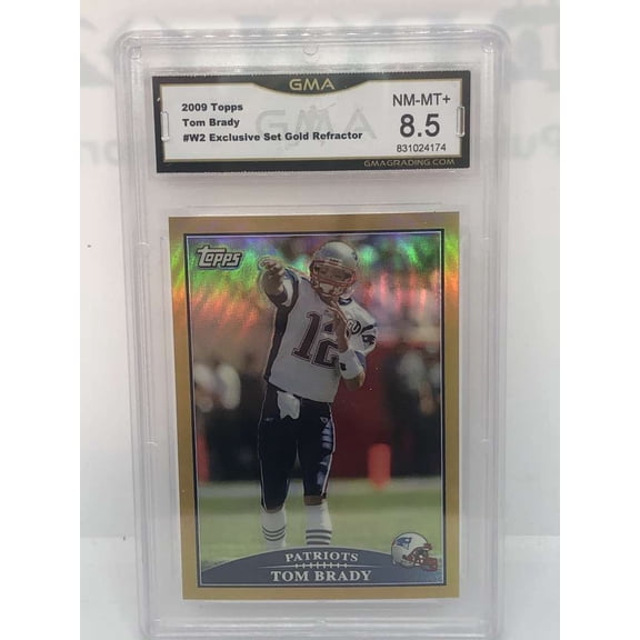 2009 Topps Walmart Exclusive Set Gold Refractor #W2 Tom Brady New England Patriots GMA 8.5