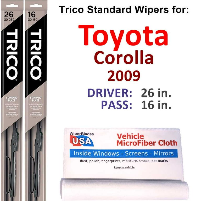 2009 corolla wiper blade size discount