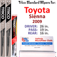 thumbnail image 1 of 2009 Toyota Sienna Wiper Blades (Set of 3) w/Rear Wiper, 1 of 3