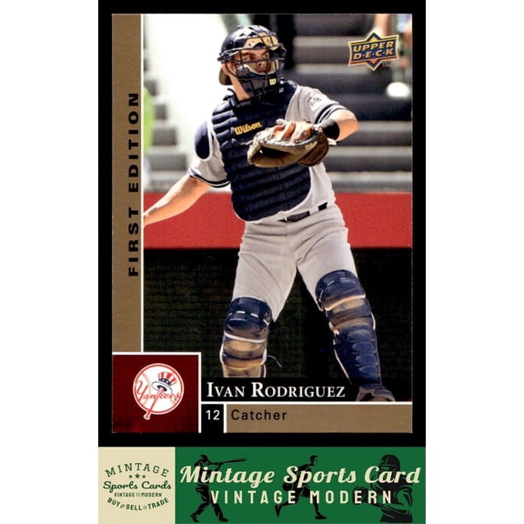 2009 Upper Deck First Edition #199 Ivan Rodriguez New York Yankees Baseball Card