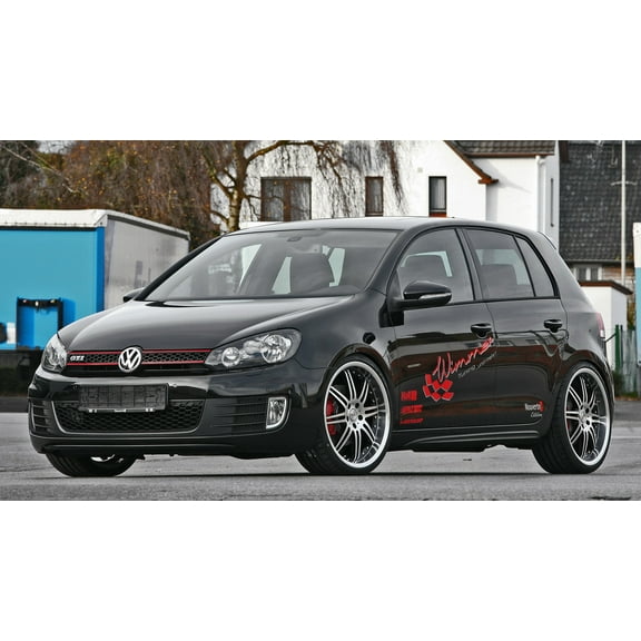 2009 Volkswagen Golf GTI by Wimmer RS 5 Door Car Poster - 12x18 Inch Laminated Poster - Stunning Detail and Bold Colors