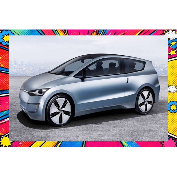 2009 Volkswagen Up Lite Concept - Pop Art Edition | 20x30 Inch Laminated Poster | Vibrant Colors & Stunning Detail Wall Art