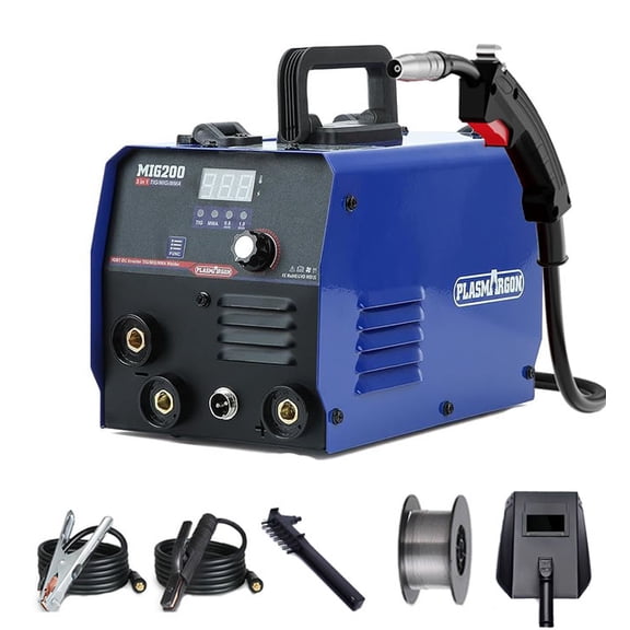 PLASMARGON 3-in-1 Welder Flux Core MIG/Lift TIG/Stick IGBT Inverter, 200A Flux Core Welder and Stick Welder 110V MIG Welding Machine Flux Core Wire Gasless MMA/Arc Lift TIG Welding Machine