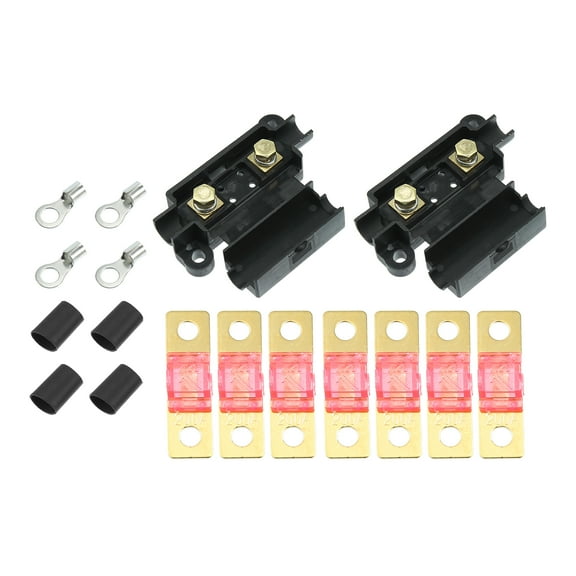 200A Fuse Kit 2 x ANS Holder 7 x 200 AMP Fuses Dual Battery Charger 1 Set