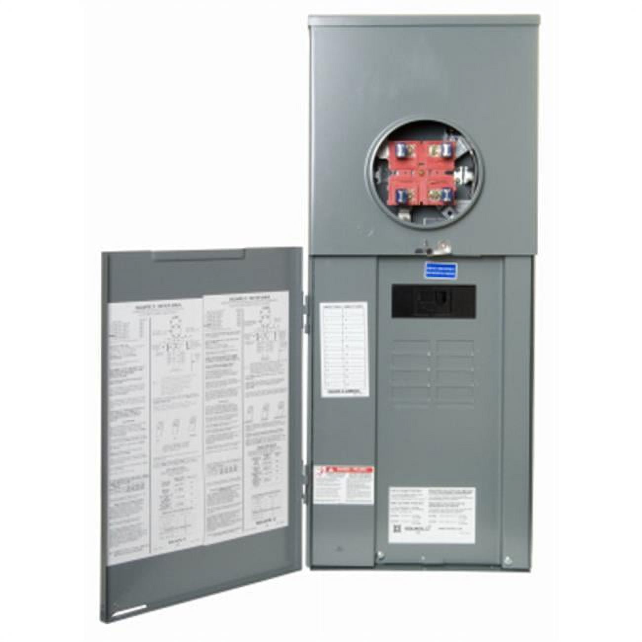 200A Outdoor Meter Socket & Main Breaker Load Center