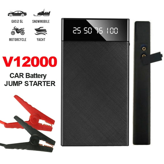 200A Peak Car Jump Starter,with USB Charge Cable,Water-Resistant,12V Portable Car Starter,Black