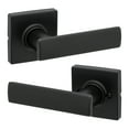 thumbnail image 1 of Kwikset Breton Square Passage Lever Doorknob Matte Black, 1 of 9