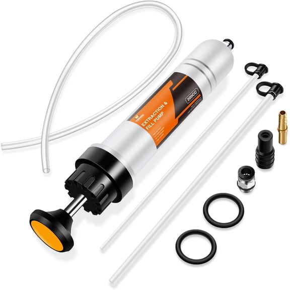 200CC Manual Fluid Extractor and Fill  Automotive Oil Evacuator and Dispenser Pump for Changing ATF, Coolant, Power Steering Fluid, Gear Oil,  Fluid and Engine Oil