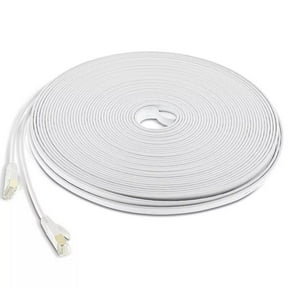 200FT Cat7 Slim Flat Network Ethernet LAN Patch Cable Cord for Router Modem Desktop Laptop PS4 Xbox PC Black