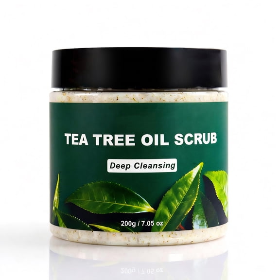 200G Tea Tree Oil Body Polish Exfoliating Cream For Dry Rough Areas Gentle Daily
