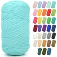 thumbnail image 1 of 200G Tshirt Yarn for Crocheting, T Shirt Chunky Elastic Fabric Thick T-Shirt Crochet Yarn for Beginners Crocheting Hand Knitting Bag/Basket/Coasters/DIY Crafts/Home Decor, 1 of 6