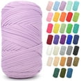 thumbnail image 1 of 200G Tshirt Yarn for Crocheting, T Shirt Chunky Elastic Fabric Thick T-Shirt Crochet Yarn for Beginners Crocheting Hand Knitting Bag/Basket/Coasters/DIY Crafts/Home Decor, 1 of 6