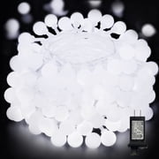 200L 20M/66ft White LED String Lights Clear Transparent Wire 8-Function 2-Channel for Home Holiday Wedding Christmas Decoration