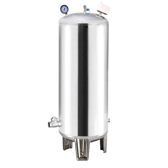 200L/52.8gal Pressure Tank for Well Pump, Fully Automatic Well Pressure Tank Stainless Steel Water Pressures Tanks W/Mounting Kit for Wells Pump/Water System, Agricultural Waters, Residential