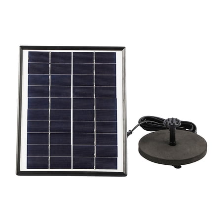 200L/H 12V 5W Water Pump Solar Powered Outdoor Garden Pond Fountain for for Bird Bath, Small Pool