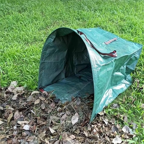 200L Leaf Collector, 1 Pack Reusable Yard Waste Bags Lawn Leaf Bags With Dustpan-Style Opening And Handle, For Leaves,Grass,Storm Debris,Construction Waste, Heavy-duty&Foldable(Green)
