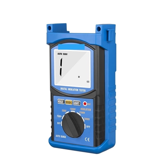 200M Insulation Resistance Tester Megometer Digital Handheld Meter 5000V Auto Range Insulated Anti-Magnetic ,Easy to Use