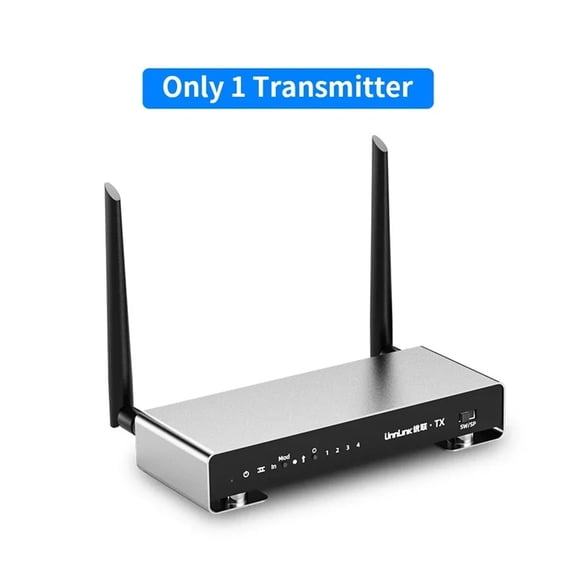 200M Wireless Video Transmitter Receiver 5G KVM Extender 1 To 4 Splitter Meeting Mirror Display Adapter