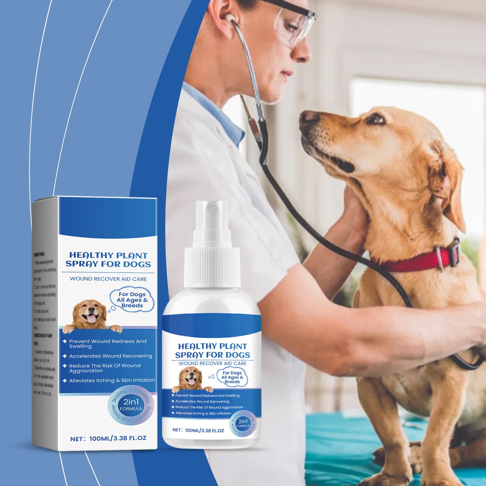 200ML Healthy Plant Spray For Cats Dog Wound Care Spray Healing Aid