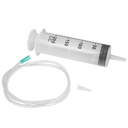 200ML Large Capacity Plastic Syringe with 3.2ft Tube For Hydroponics Lab Measuring,Watering,Refilling