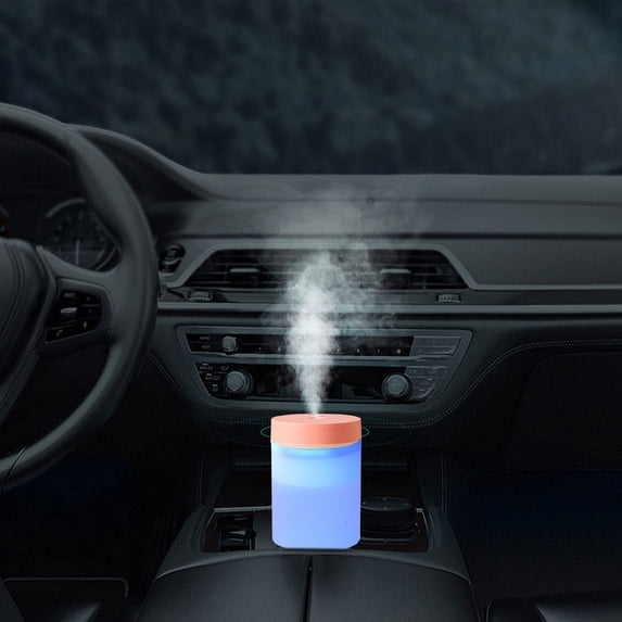 200ML Mini USB Car Humidifier, Cup Shape, RGB LED Light, 2 Spray Modes, Portable Aroma Diffuser, USB Powered, Leak-Proof, Ultra Quiet for Car Cup Holder, Home, Office, Travel and Long Driving