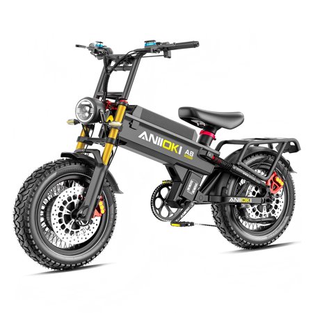 200Miles Long Range,5600W(Peak)Dual Motor Electric Bike,A8 PRO MAX eBike,45MPH 60V 70Ah Electric Bike,20x4 Fat Tire All Terrain Ebikes, Full Suspension E Bike UL2849