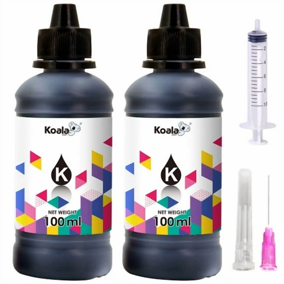 200Ml Koala Pigment Black Ink Refill For Canon Pg-240 Pg-245 Pgi-225 Pg-275 210