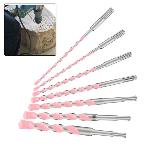 200Mm Long Hammer Drill Bit Set 2Pcs Sds Shank For Masonry And Concrete 16Mm 2Pcs