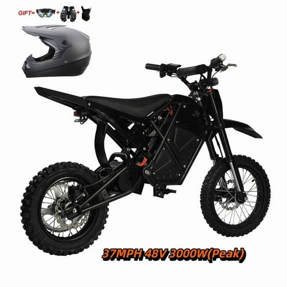 200NM 3000W(Peak) Electric Dirt Bike for Adults Teens,37MPH top speed electric dirt bicycles,48V23AH Battery 14/12 Inch Fat Tires, Hydraulic Brakes for Thrilling Off-Road Adventures Riding